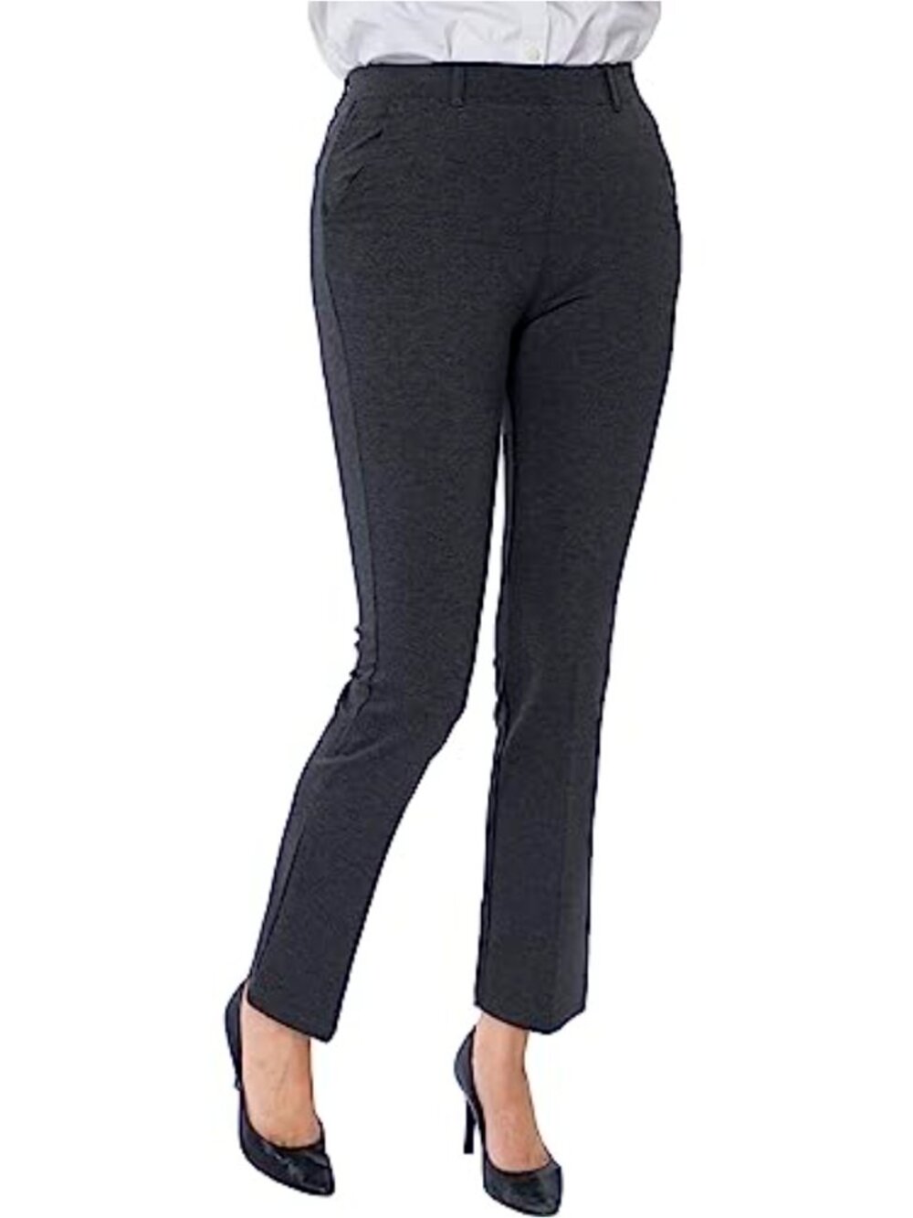 Pull On Stretch Straight Leg Ponte Roma Yoga Dress Work Pants